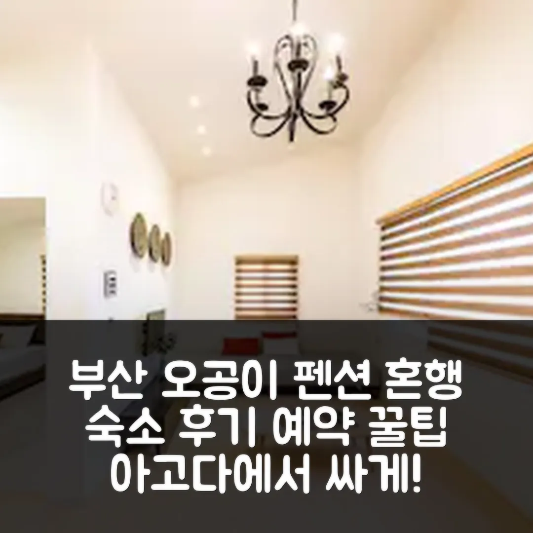 부산 더펜션 오공이, 나홀로 여행 후기 앤 부산 숙소 예약 꿀팁