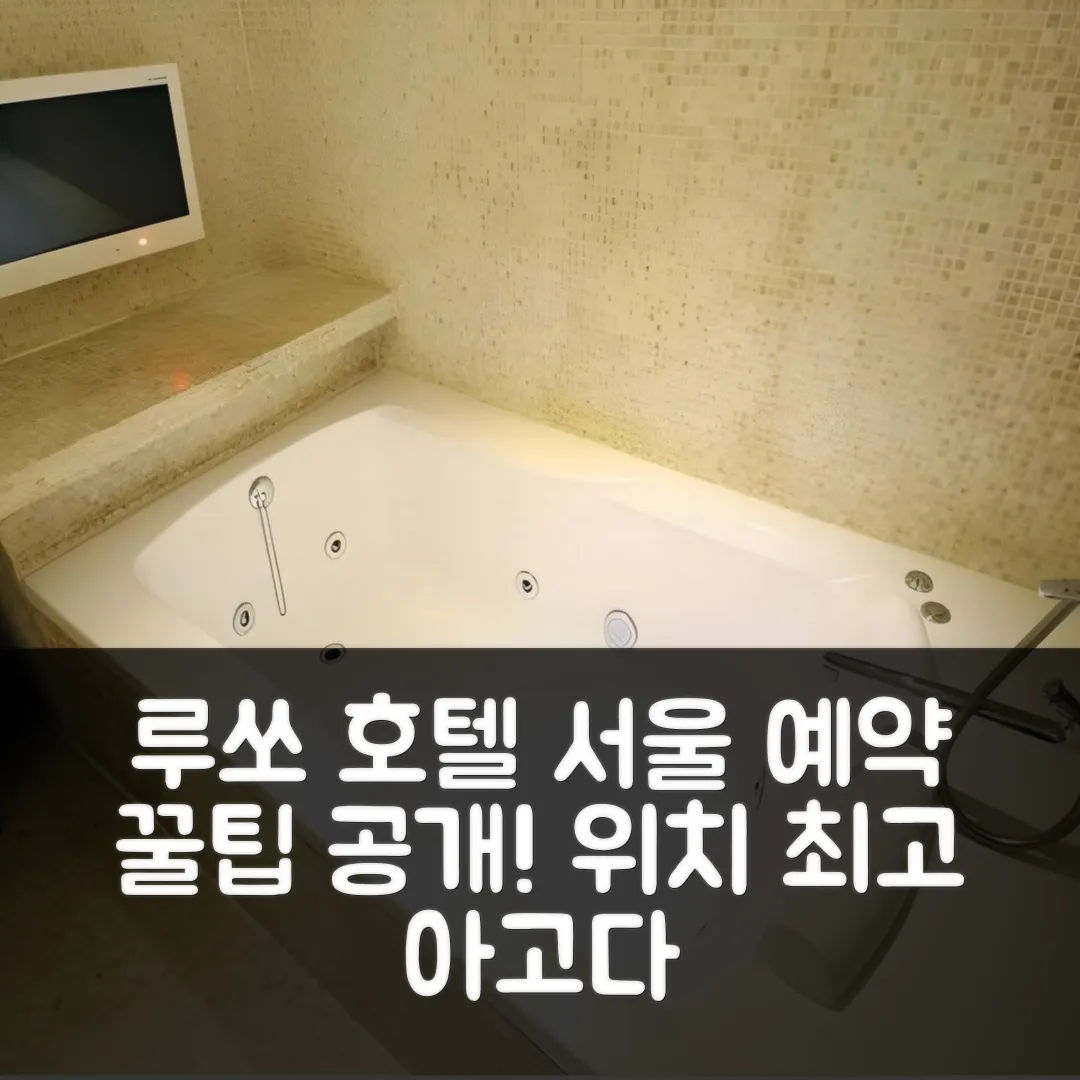루쏘 호텔 서울 후기: 위치 좋은 숙소 예약 꿀팁