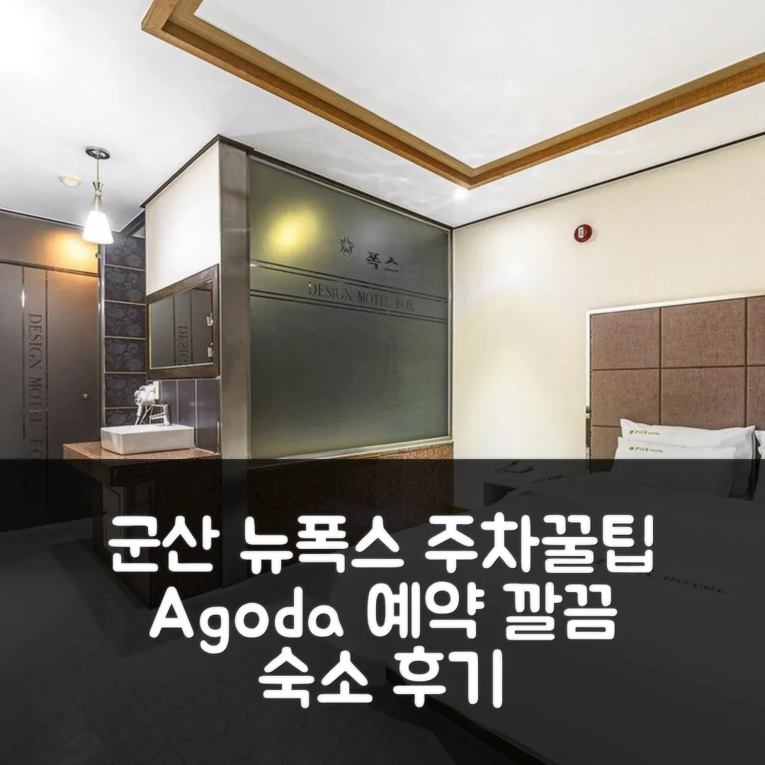 군산 뉴폭스 후기! 주차 편한 군산 숙소 예약 꿀팁