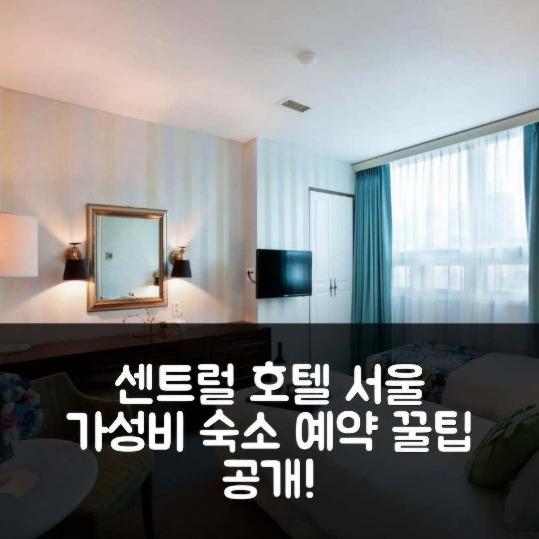 센트럴 관광 호텔 서울 후기, 위치 좋은 가성비 숙소 예약 꿀팁