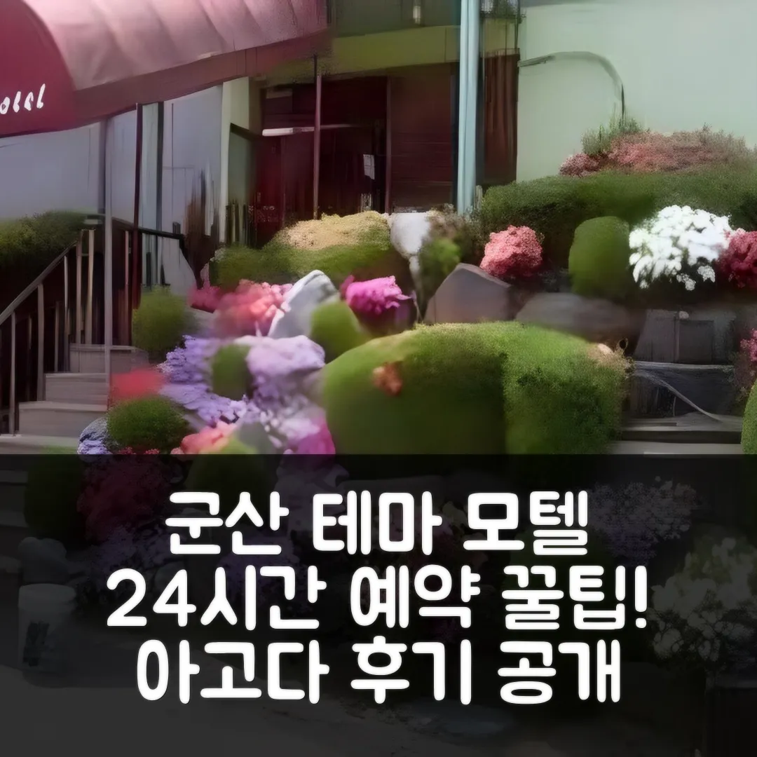 테마 모텔 군산 후기: 24시간 예약 꿀팁!