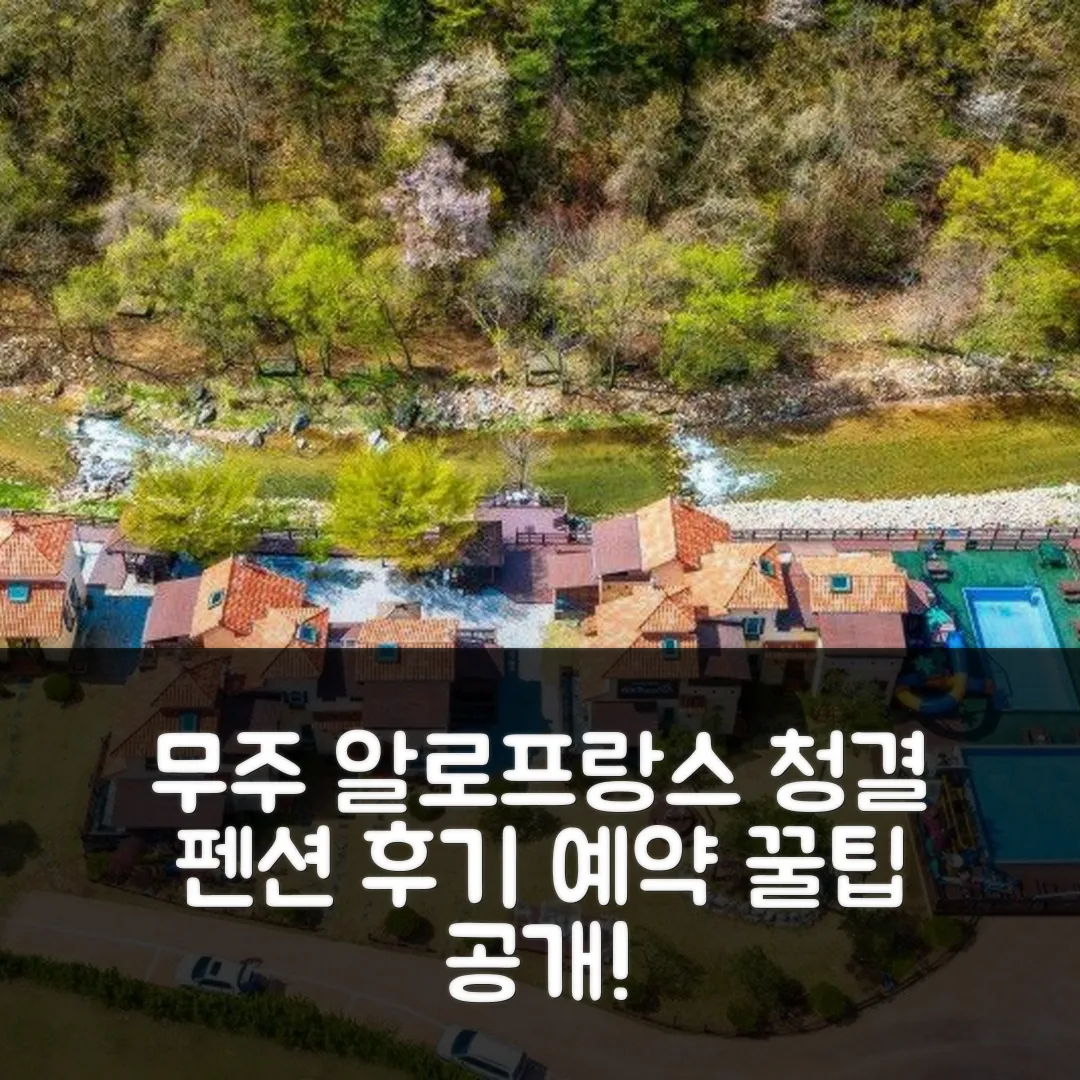 무주 알로프랑스펜션 청결 후기! 무주 Top 예약 꿀팁