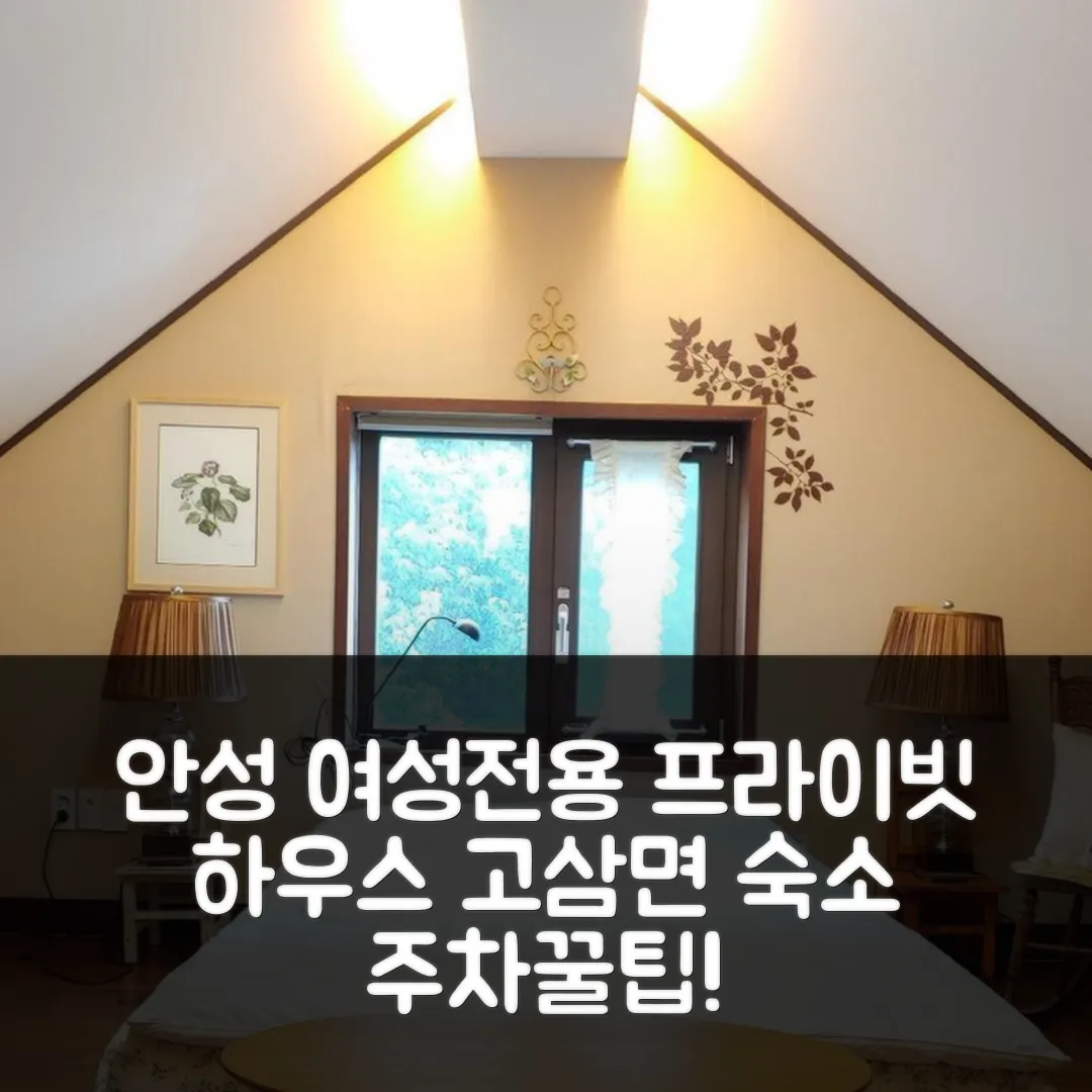 고삼면의 프라이빗 하우스, 안성 여성전용 숙소 후기 앤 주차팁